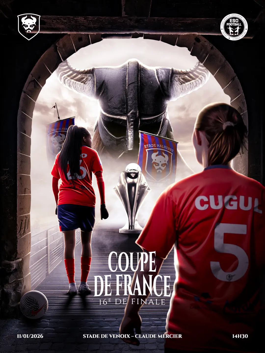 affiche coupe de france vs Caen Cugul